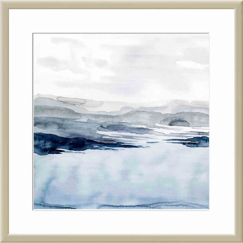 Faded Horizon I by Grace Popp, 16.09" H x 16.09" W x 1.1" D, German Silver