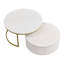 Table basse gigogne moderne cannelée avec tiroir en or de 31,5 po Modern-1488911352