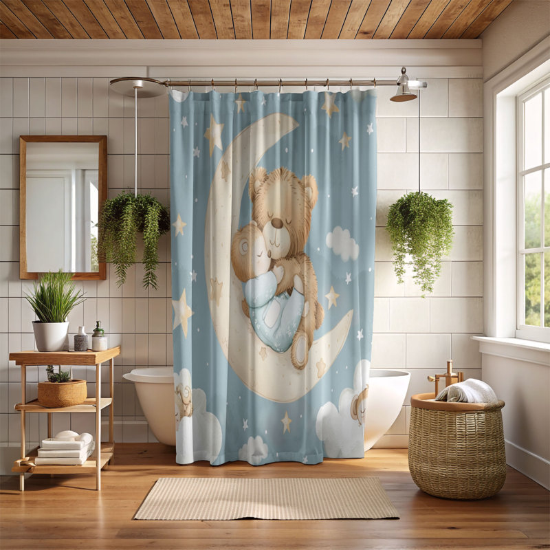 Maternal Embrace - Rideau de douche Premium 200, H 74 po x l 71 po