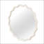 Miroir décoratif blanc rond en bois massif ondulé de 30 pouces pour la chambre à coucher, la salle de bain, le salon et le vestibule-597646059-597646058