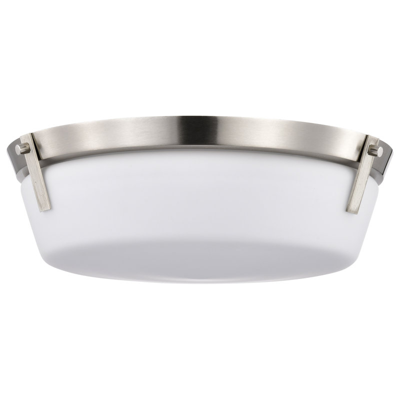 Malyla Glass Flush Mount, Brushed Nickel