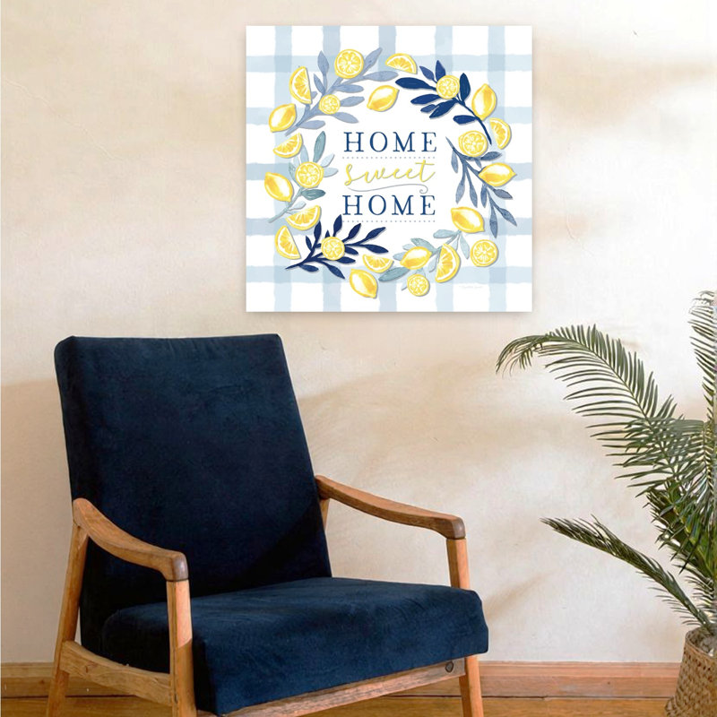 Home Sweet Home, couronne de citron, architecture contemporaine, H 24 po x l 24 po