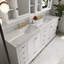 Meuble-lavabo mural 84 po avec comptoir en bois massif 84 po