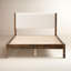 Structure de lit en bois massif Ardin avec tête de lit tapissier crème-677546139-672024917