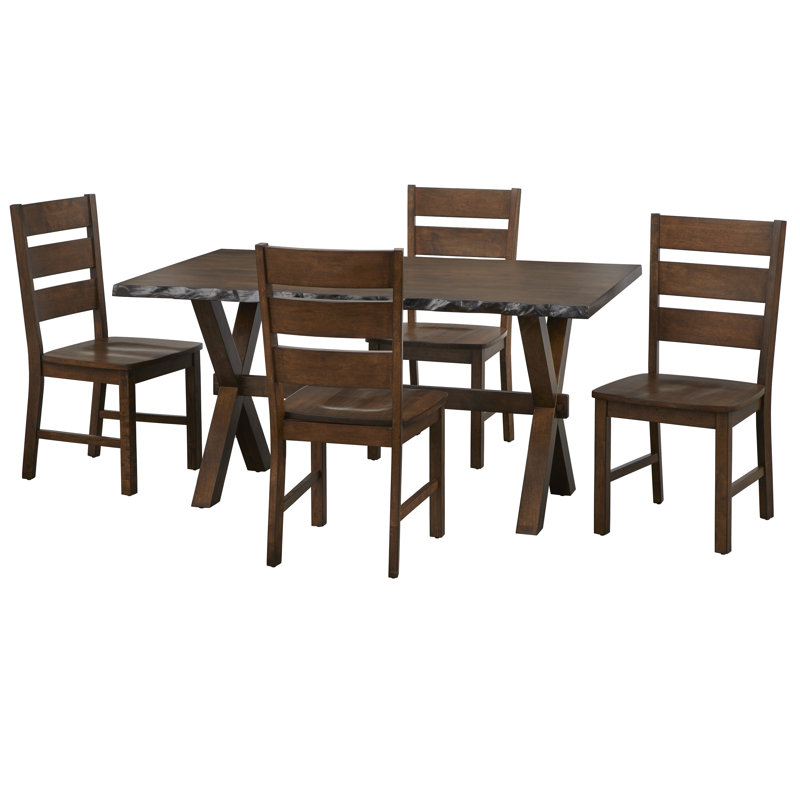 Willilams 4 - Person Solid Wood Top Trestle Dining Set