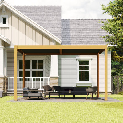 13 Ft. W x 10 Ft. D Aluminum Pergola with Canopy