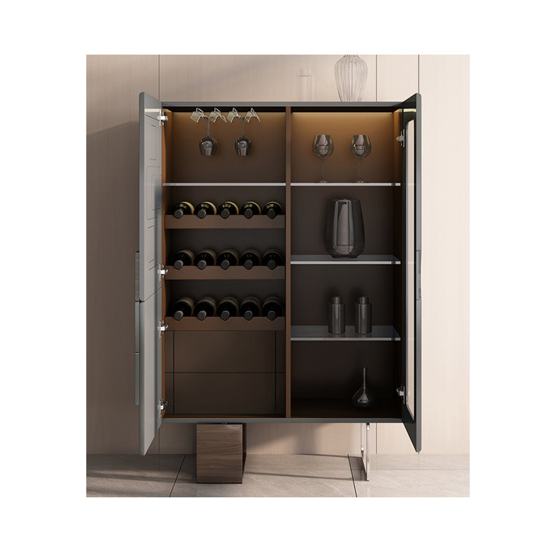 Armoire d'appoint Nordic Modern, Gris / brun