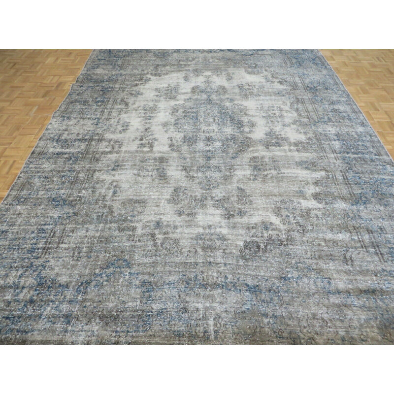 Tapis oriental turc rétro noué à la main 9 pi 2 po x 12 pi 3 po 9622389F028F4EC5A94FE01C07A0AC95