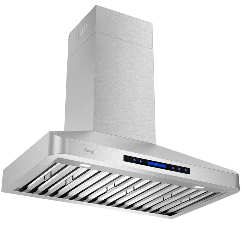 Hotte murale 36 pouces 900 CFM en acier inoxydable avec télécommande incluse