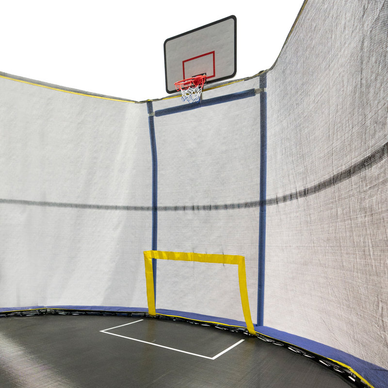 YJ USA Oval with Safety Net Enclosure Backyard Trampoline