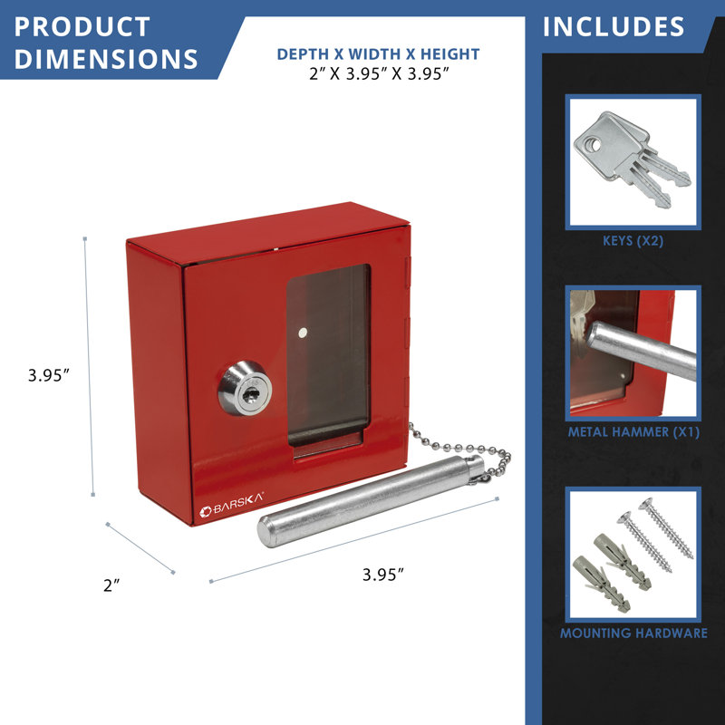 SMALL BREAKABLE EMERGENCY KEY LOCK BOX