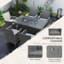 Wicker and Steel Patio Dining Set Table,