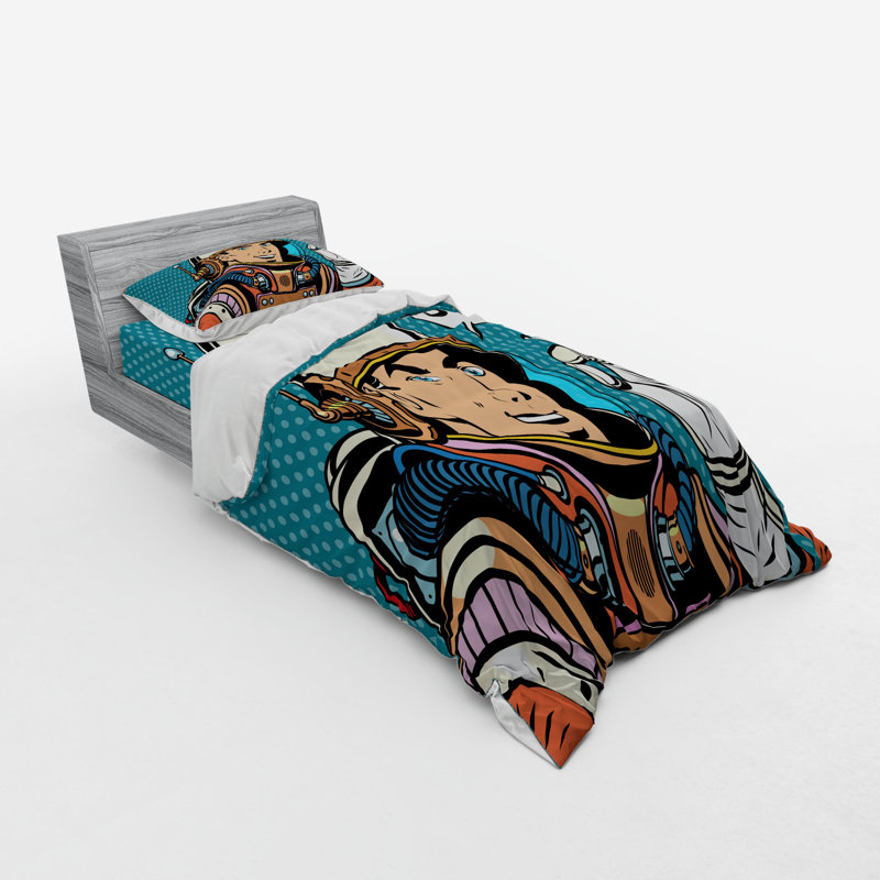 Ensemble de housse de couette astronaute, Housse de couette simple + 6 pièces supplémentai