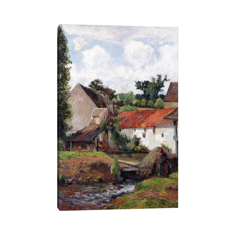 Farm At Osny, 1883 by Paul Gauguin - Wrapped Canvas Gallery-Wrapped Canvas Giclée, 101.6 cm H x 66.04 cm W x 1.91 cm D