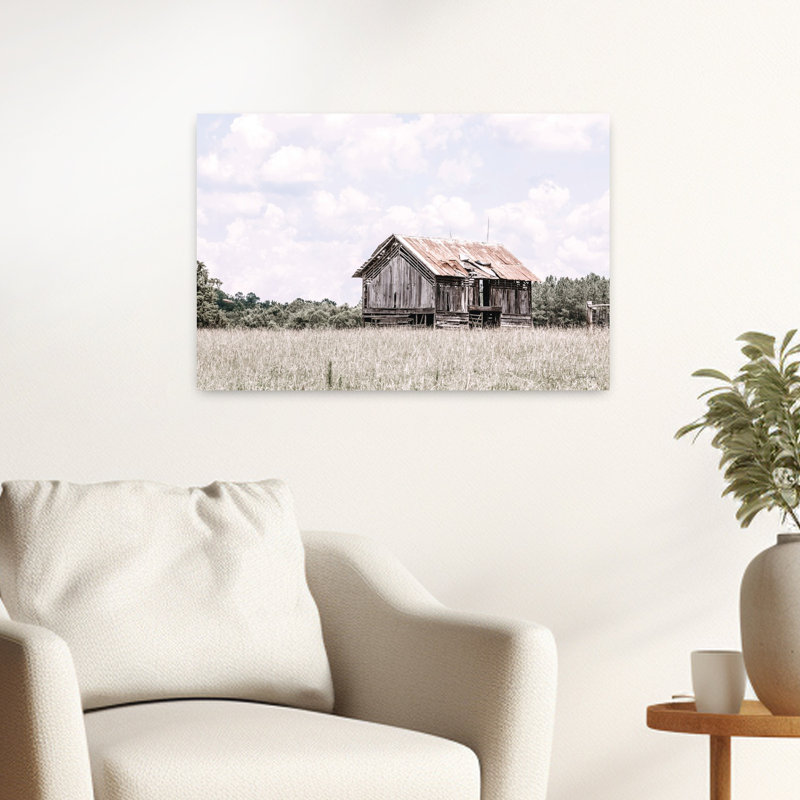 Paysage rustique abstrait contemporain Saluda, H 16 po x l 24 po