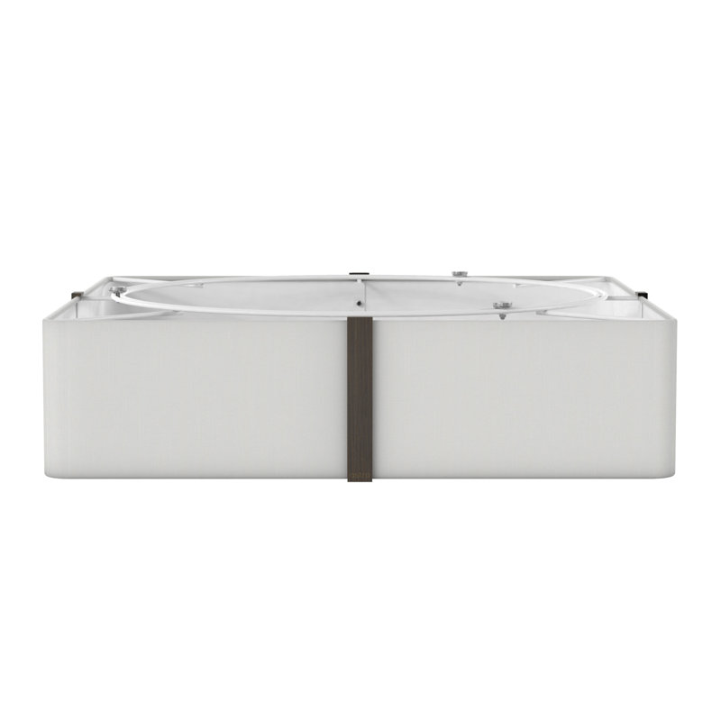 Ceiling Base LED Flush Mount, 5.12" H x 19.69" W x 19.69" D, White