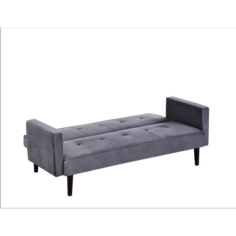 Le canapé convertible Regal Mid-Century de 72 po de largeur, Bleu profond