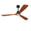 Ventilateur de plafond modèle de 60 pouces avec moteur à courant continu réversible à télécommande à 3 pales en bois massif de 18 W