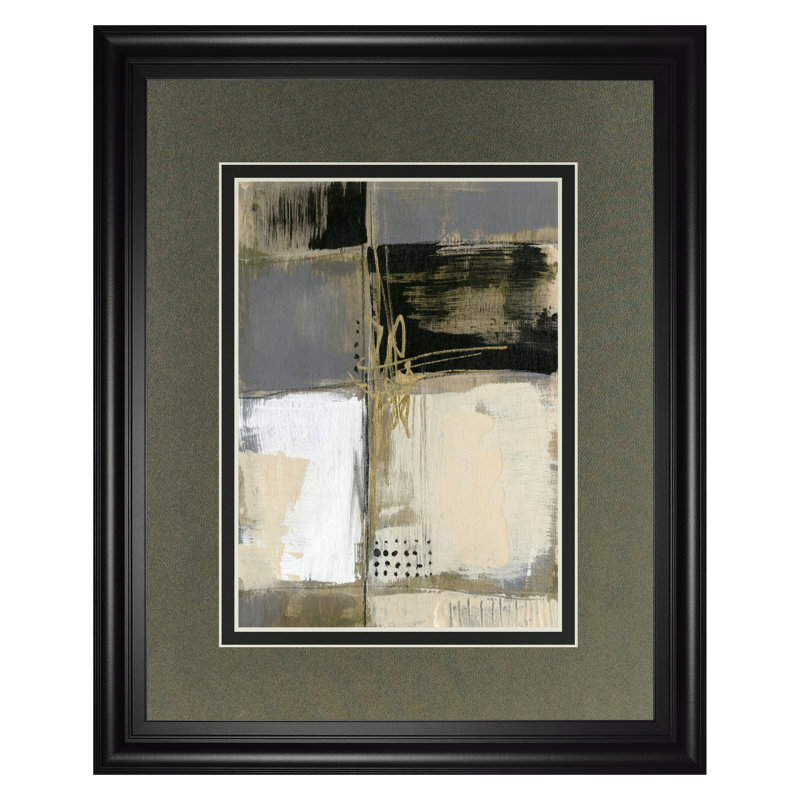 Neutral Divisions III Wall Art - 34" x 40" - Black Frame
