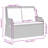 vidaXL Garden Bench Grey Poly Rattan-845075845
