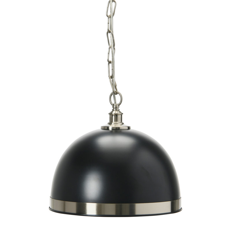 Robert Stevenson Lighting Hensley - Metal Ceiling Light, Black and Antique Nickel, Silver/Black