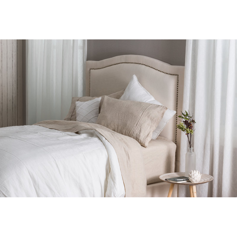 Stone Washed Pure Linen Sheet Set, Fitted Sheet 16" Pocket, White, Queen Case Pack + 1 Fitted Sheet + 2 Pillowcases