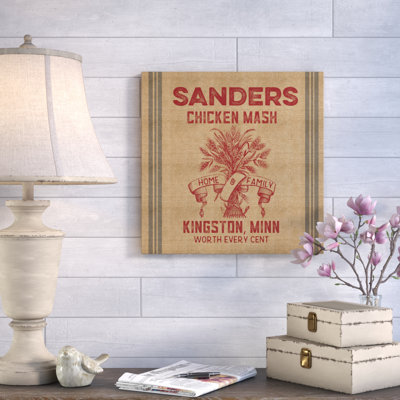 « à partir d’un sac d’alimentation en moût de poulet », affiche rétro sur toile tendue