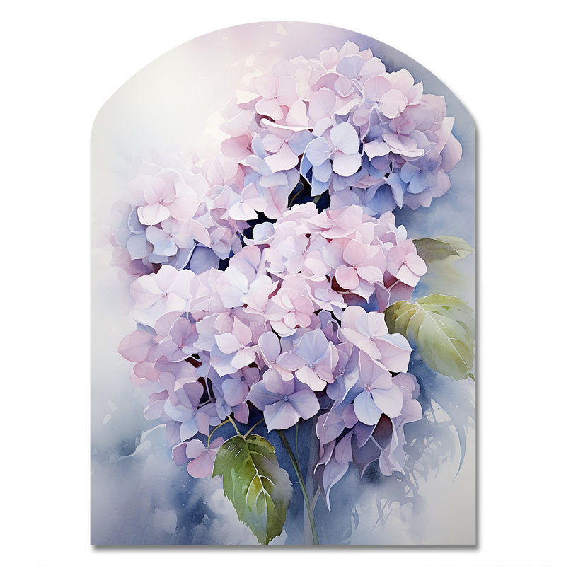 «Glaser - Arch Hydrangea», reproduction d'art asymétrique, H 34 po x l 25 po