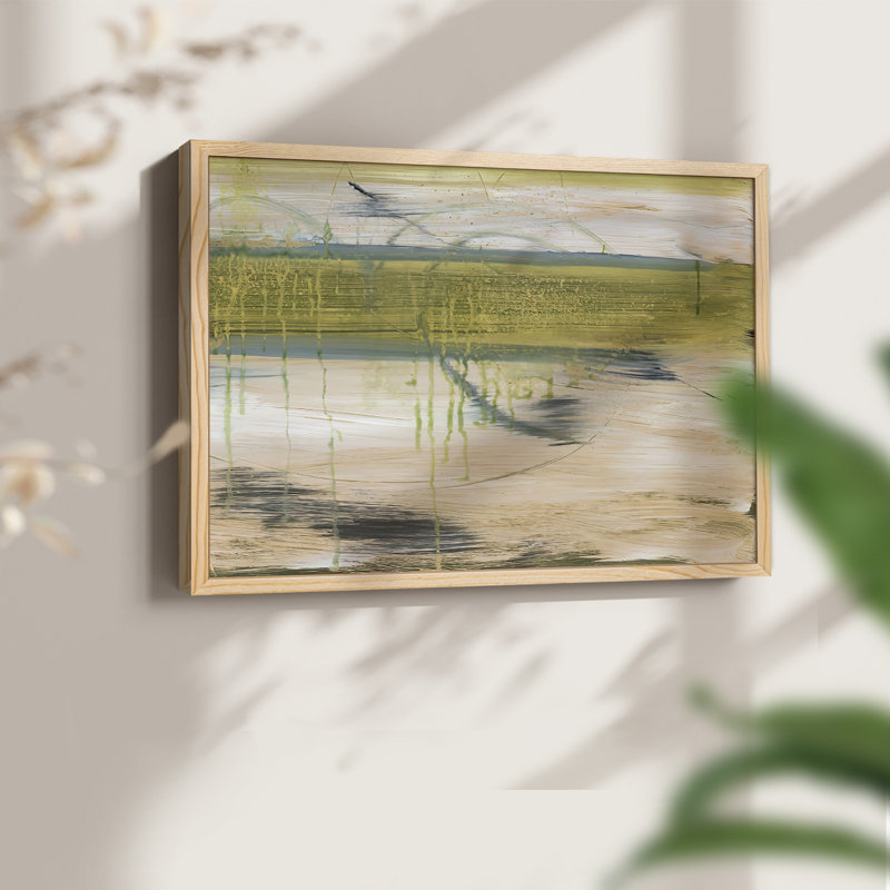 Aquatic Reflections I -Framed Print - Restickable, Natural, 16" H x 20" W