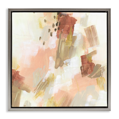 "Boho Speckled", art mural encadré flottant abstrait par June Erica Vess