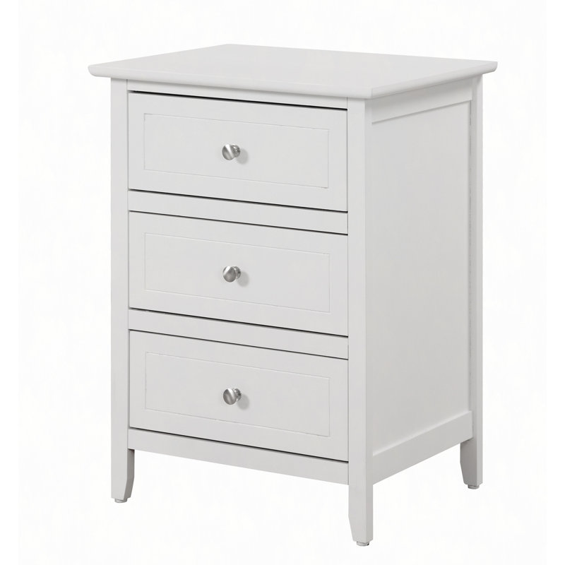 Versatile Transitional Nightstand, White