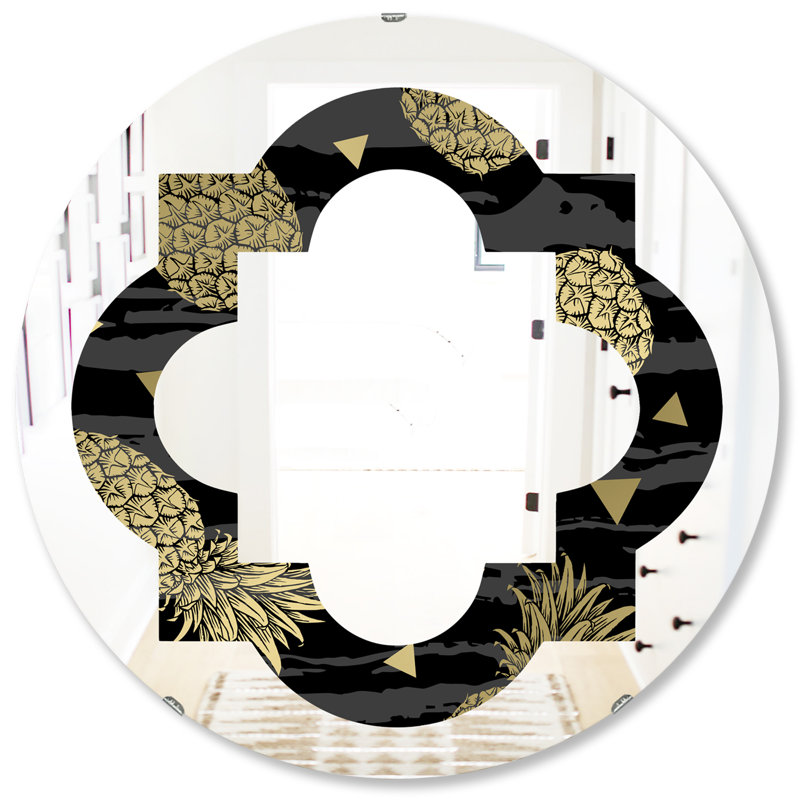 Miroir mural éclectique Quatrefoil, H 31,5 po x l po