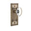 Craftsman Plate with Oval Clear Crystal Door Knob-78627381