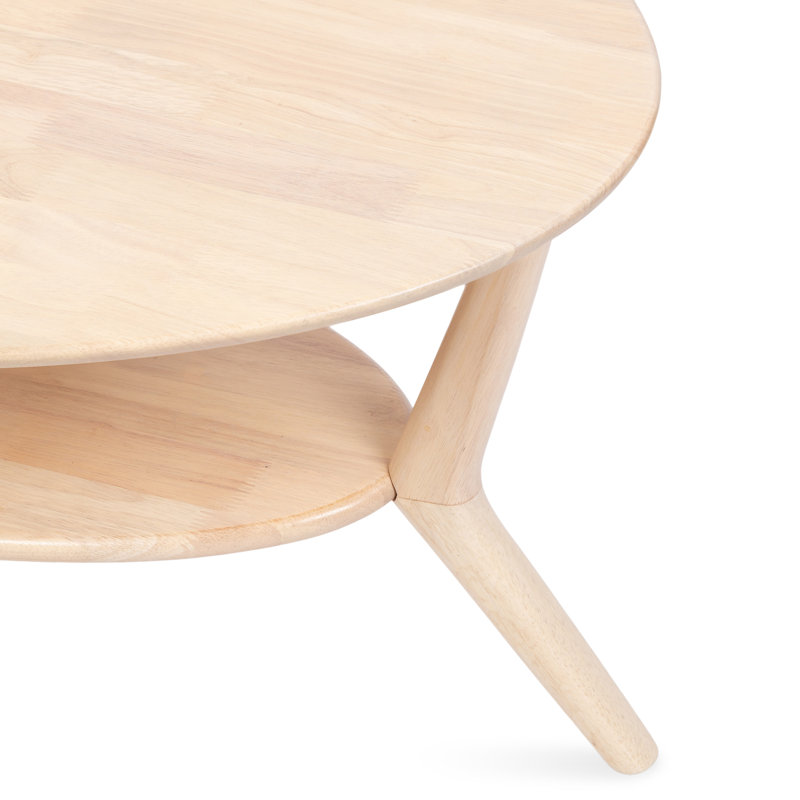 Oval Coffee Table for Living Room, Natural
