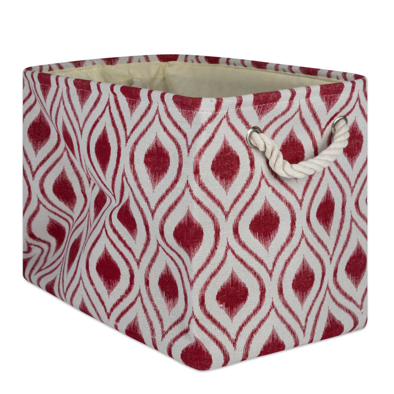 Panier en tissu Amaral Ikat, Bleu français, H 15 po x l 12 po x P 17,75 po