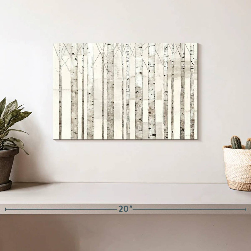 Alvord Birch Trees On White, 8" H x 12" W