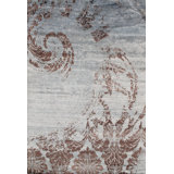 Canvello Gray Modern Bamboo Silk Rug - 6' X 9'