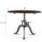 Hackett Teak Round Solid Wood Top Metal Base Dining Table