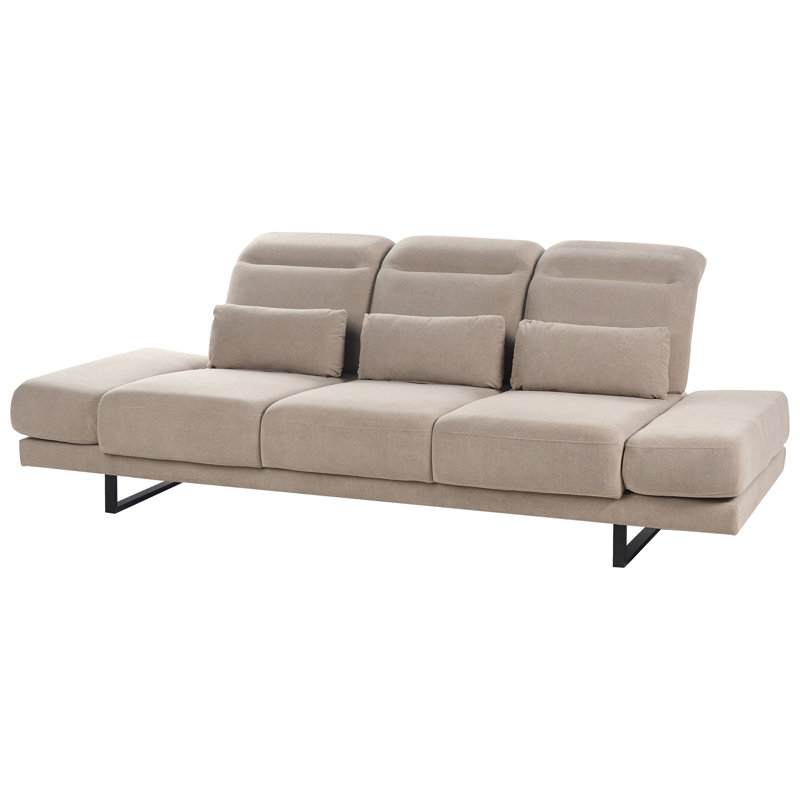 Fabric 3 Seater Sofa Beige IKAST, Taupe
