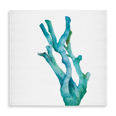Blue Botanical Coastal Tablecloth | Small Watercolor Sea Coral