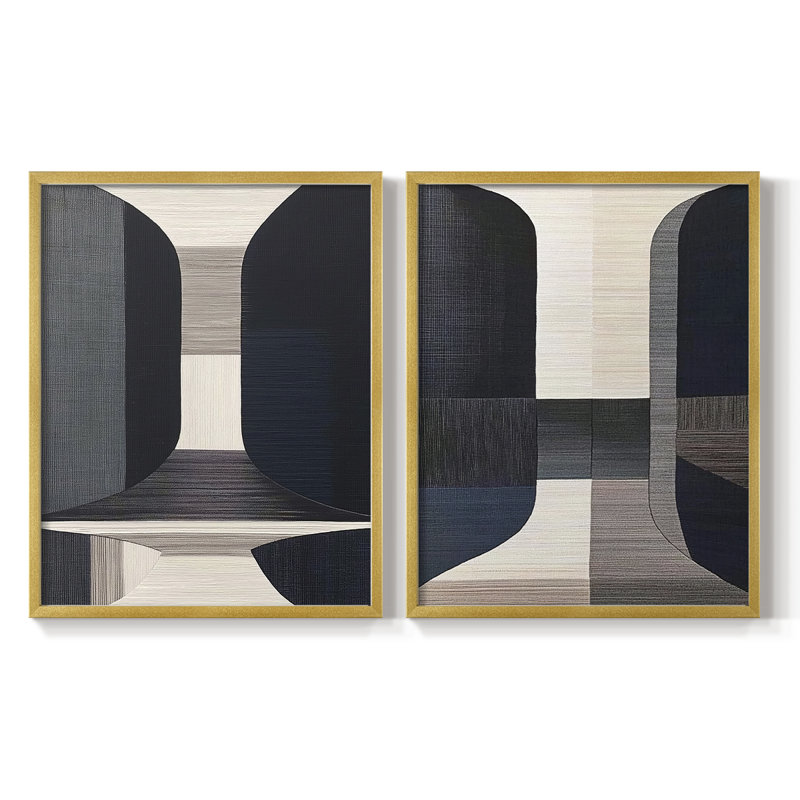 Série ABSTRACT DCLxxl III - Impression encadrée de qualité supérieure - prête à être accrochée - aucun clou requis - aucun clou requis