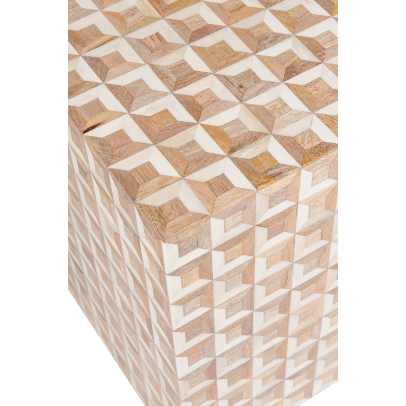 Tabouret d'appoint en bois massif Hobbes Murrill