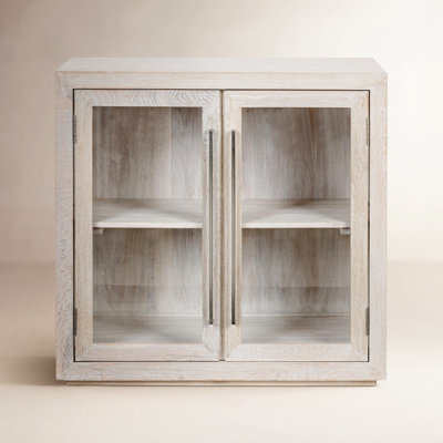 Alaya Two-Door Oak Wood Cabinet
