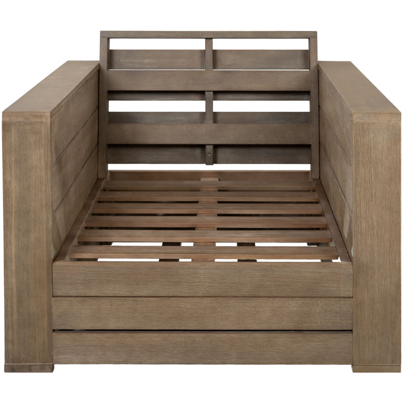 Fauteuil pivotant en eucalyptus de Santiago