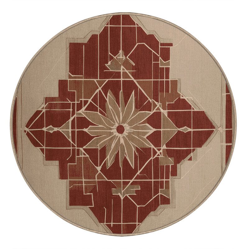 Abstract Pulse Rug, Round 4'