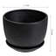 Matte Black Indoor Flower Ceramic Planter Pot