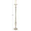 Cole And Grey Aluminum Metal Floor Silver Decorative Candle Holder-1992455013