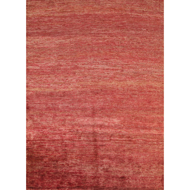 Tapis oriental abstrait abstrait noué à la main 8 x 10