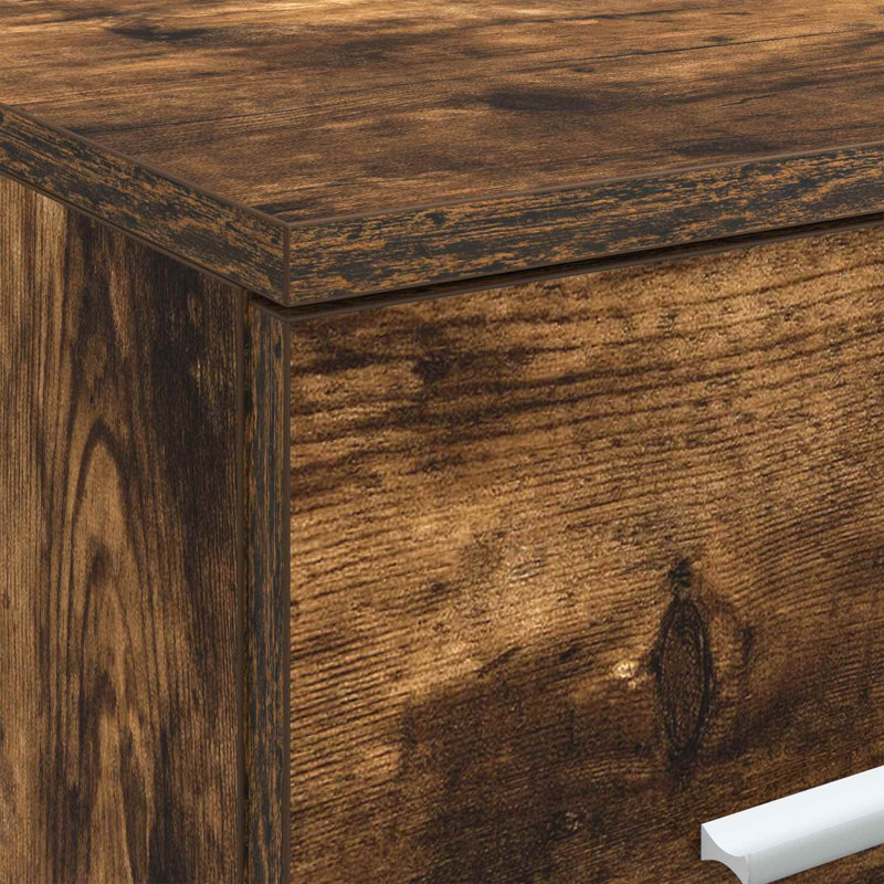 Bathroom Cabinet, 50cm H x 30cm W x 41cm D, Smoked Oak