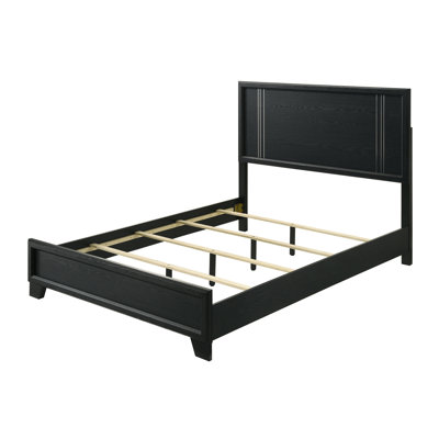 Contemporary Panel Bed Wooden Bedroom Furniture